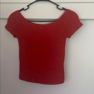 Brandy Melville red scrunch top